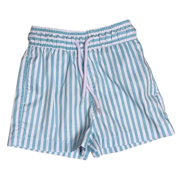 Dondolo Other - Dondolo Boys 18M Blue White Striped Swim Shorts Trunks Adjustable Pocket